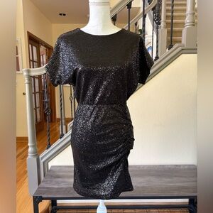 Express Elegant Black Sequin Dress Size XS